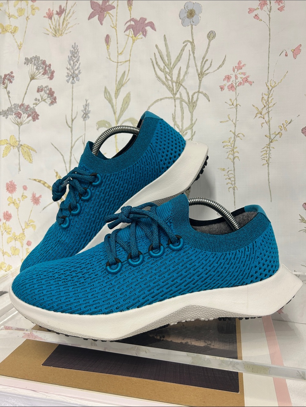 allbirds Teal Knit Lace-Up Men’s Sneakers